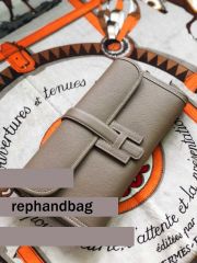 Hermes Replica Bags Jige 29cm Epsom Leather Gray