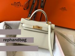 Replica Hermes Apricot Mini Kelly Handbag Epsom leather