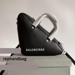 Luxury Balenciaga shoulder Triangle Black bag