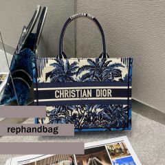 Christian Dior 7 Star Book Tote Oblique Termurah Replica Blue Bag