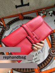 Replica Hermes Handbags Jige 29cm Swift Leather Red
