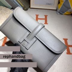 Hermes Outlet Jige 29cm Epsom Leather Grey
