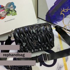 Prada Replica Nylon Hobo 6204 Shoulder Black Bag